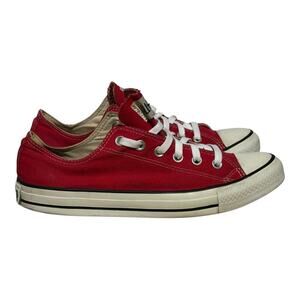 Converse Chuck Taylor All Star Red Low Top Canvas Sneakers Women's Size 8 Shoes